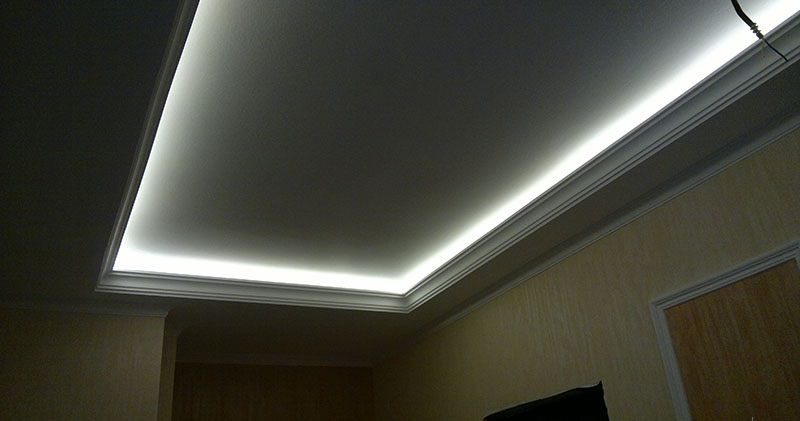 как сделать потолок со светодиодной подсветкой