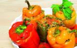 Pečené plnené papriky: recept s fotografiami